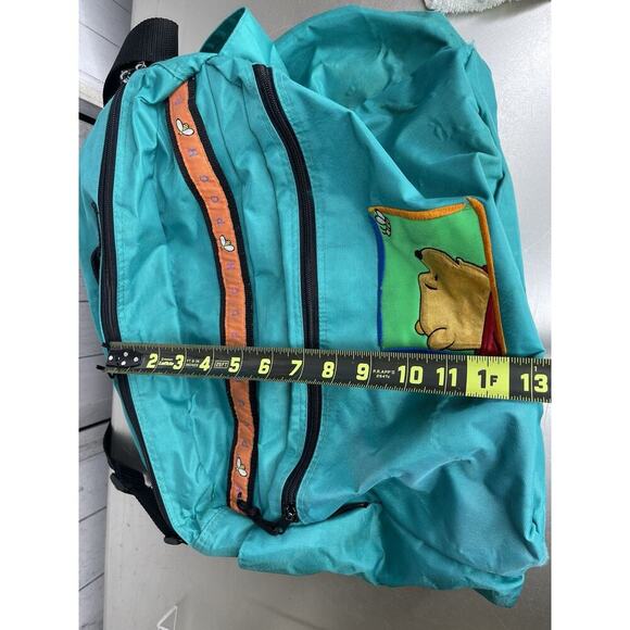 Vintage Disney Winnie The Pooh Teal Messenger Book Bag 90s - Picture 8 of 9